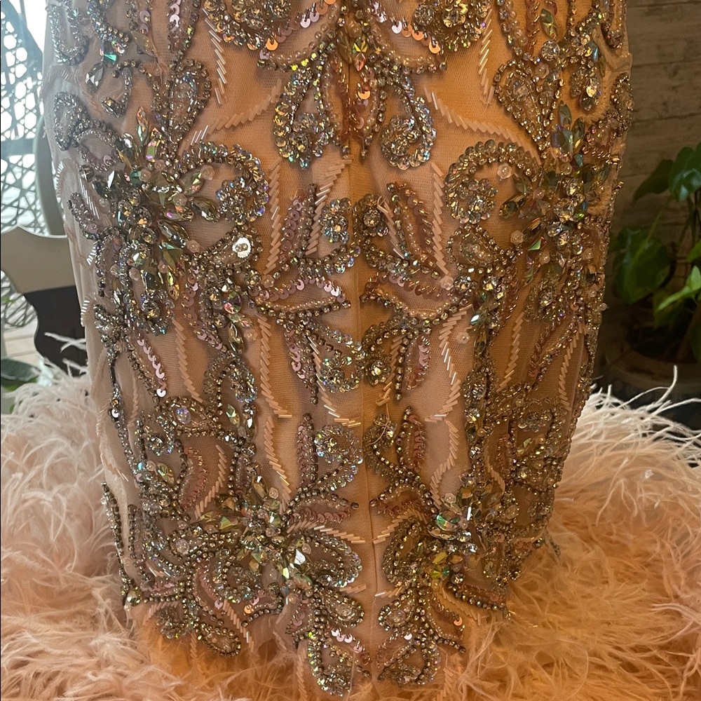 JVN by Jovani Pink and Silver Embellished Prom Dress - Picture 6 of 7